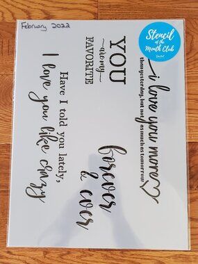 February 2022 Stencil of the Month Stencil Set w/ Add-On | Valentines NEW